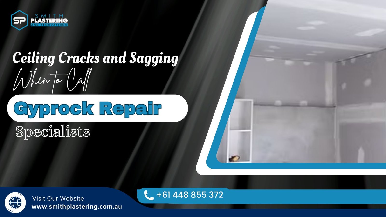 Ceiling Cracks and Sagging: When to Call Gyprock Repair Specialists
